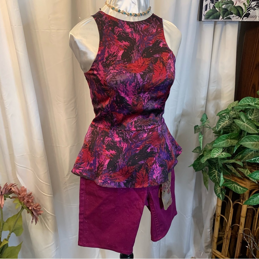 Express Junior Multicolor Patterned Tank Top - image 2